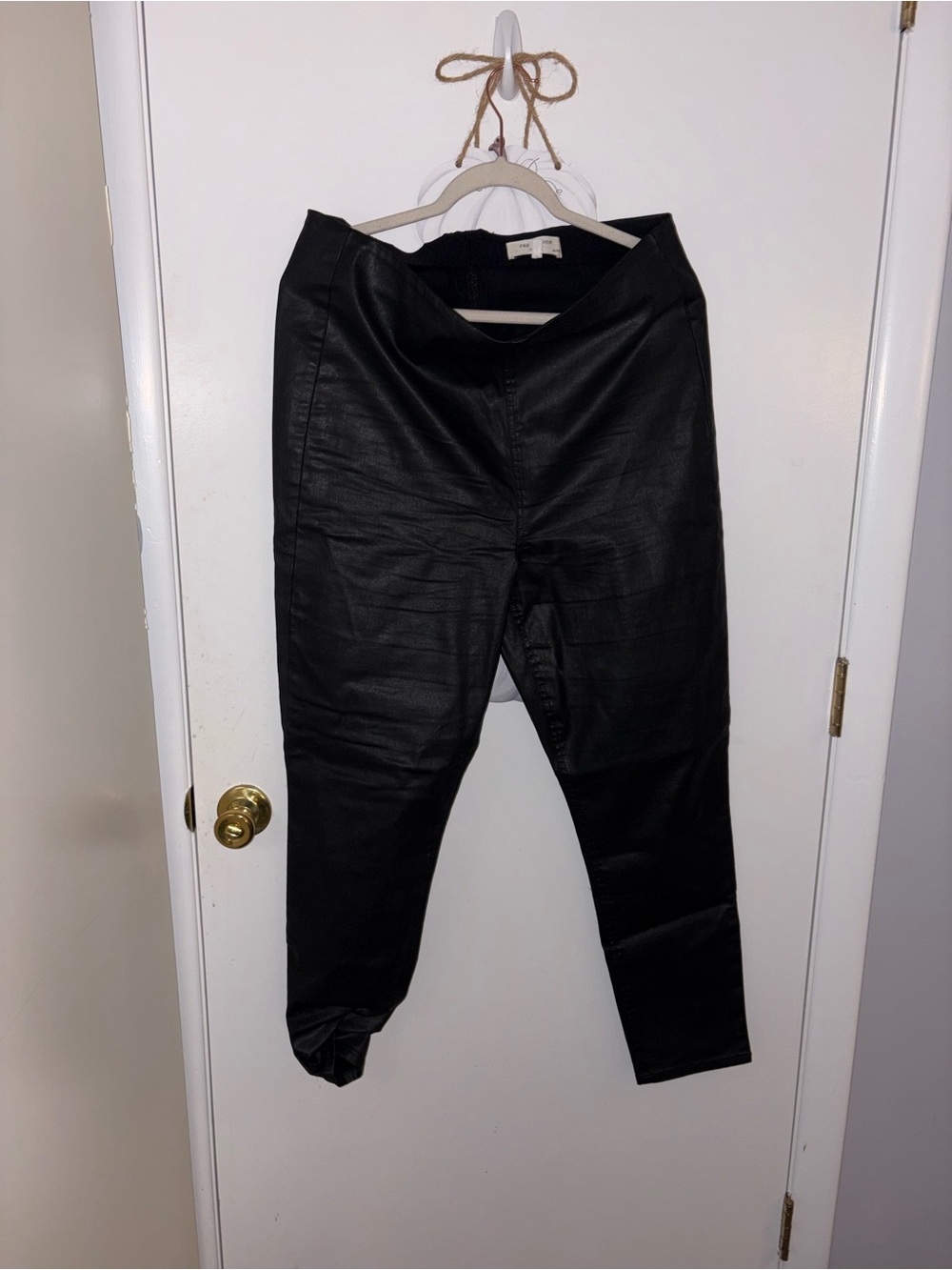 rag & bone Black Skinny Faux Leather Pants
